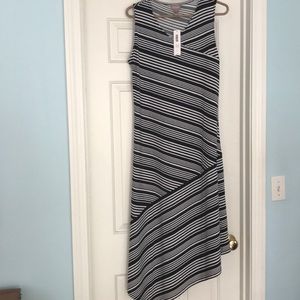 NWT Chico’s horizontal lines asymmetrical dress.